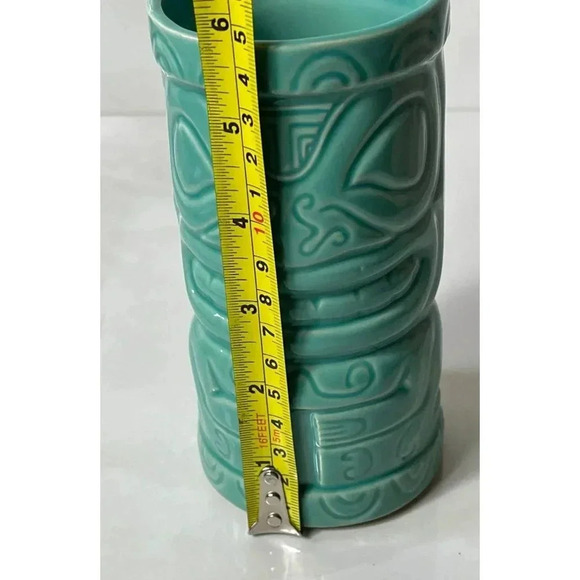 Malibu Ceramic Tiki Tropical Shot Glass Souvenir Green - Picture 2 of 8